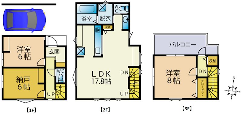 東京都葛飾区南水元２丁目 間取図・土地図