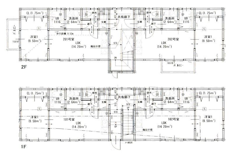 一棟アパート（伊万里市伊万里町）伊万里ルッソ 間取図・土地図