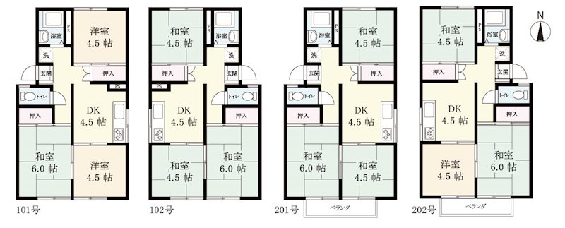 一棟アパート（天祐二丁目）コーポシルビア 間取図・土地図