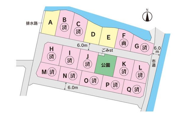 分譲地　(神埼市千代田町) A号地 間取図・土地図