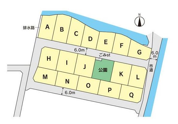 分譲地　(神埼市千代田町) D号地 間取図・土地図