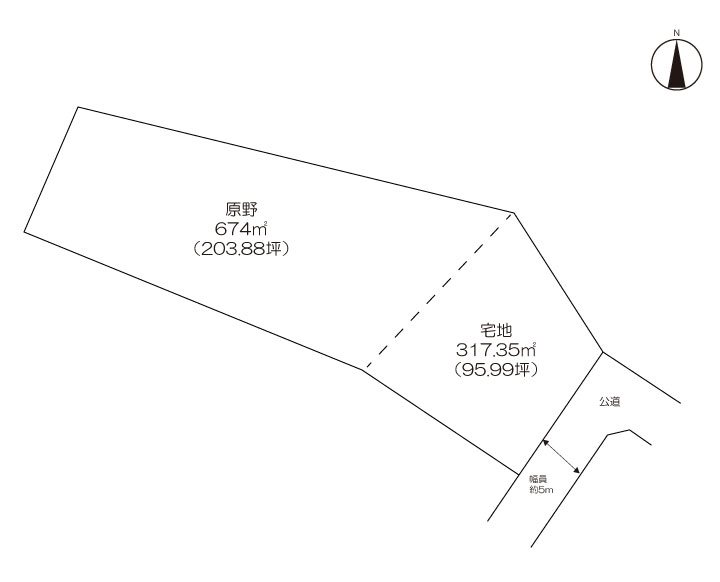 住宅用地　(大町町福母） 間取図・土地図