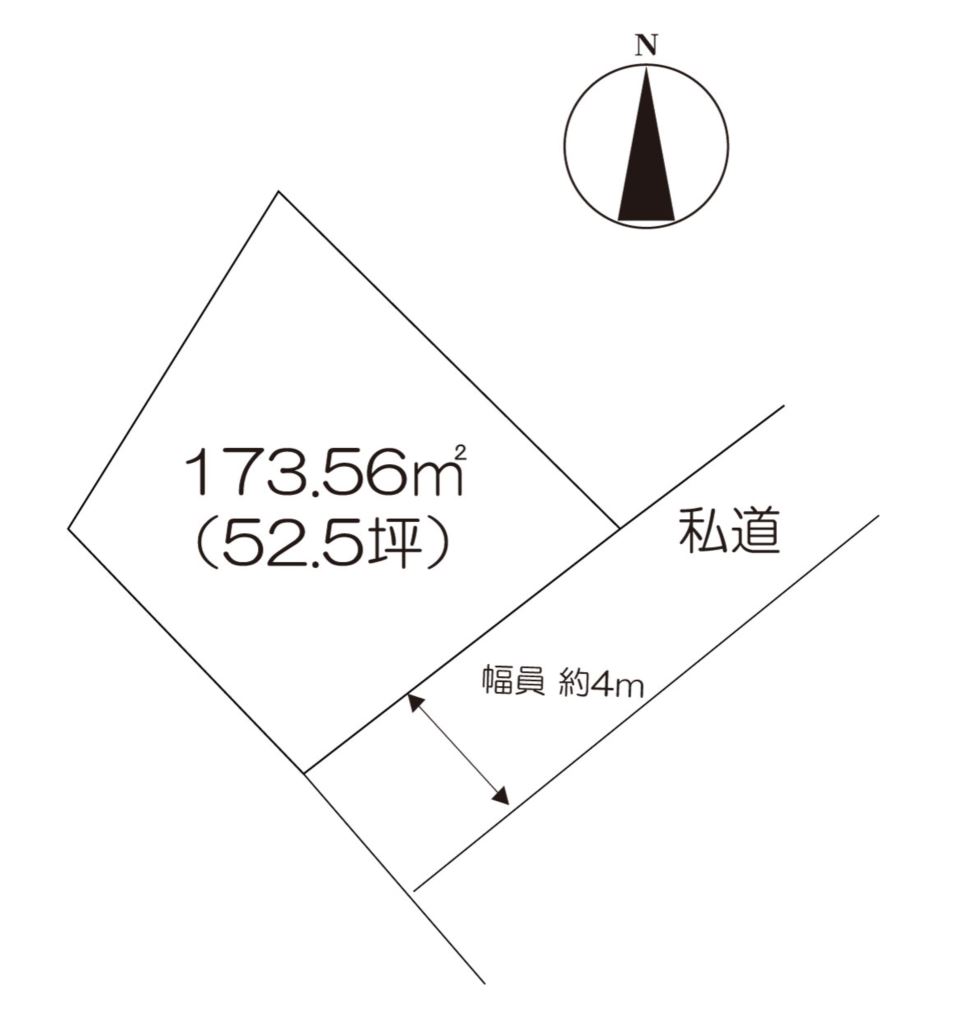 住宅用地　(みやき町簑原)　A号地 間取図・土地図
