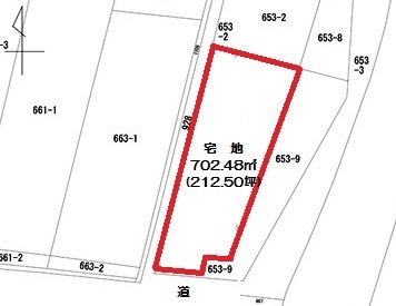 住宅用地　(大川市道海島) 間取図・土地図