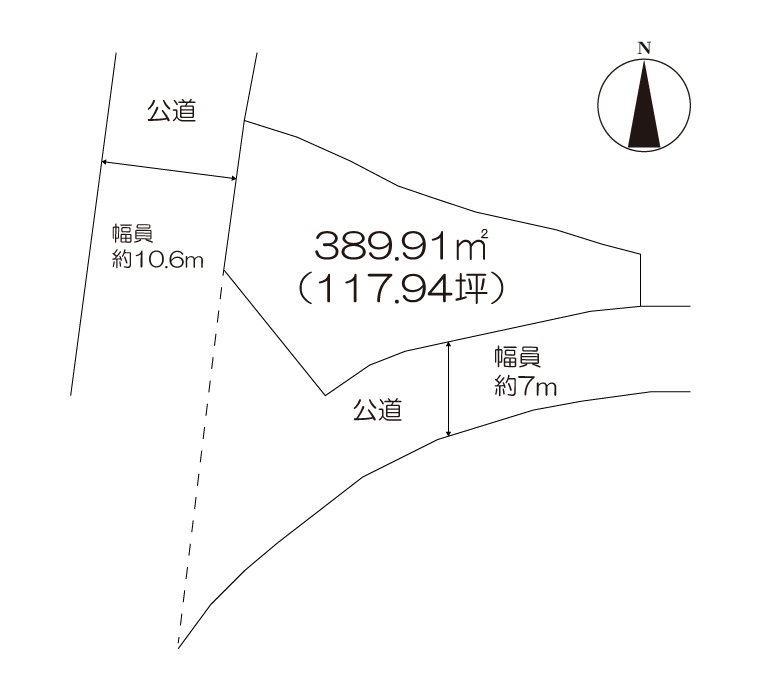 住宅用地　(多久市北多久町） 間取図・土地図