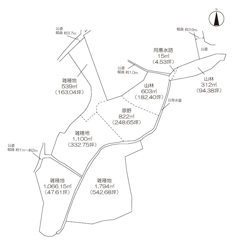 事業用地　(東多久町納所)　 間取図・土地図