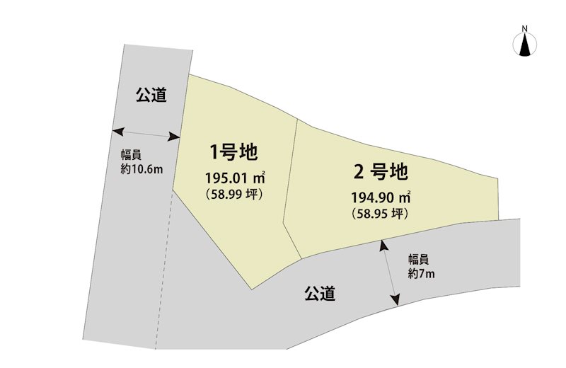 マイホームタウン北多久町小侍　1号地 間取図・土地図