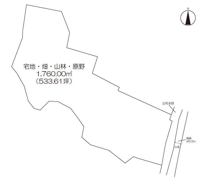 住宅用地　(武雄市北方町） 間取図・土地図