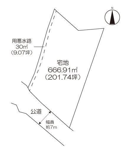 住宅用地　(多久市南多久町） 間取図・土地図