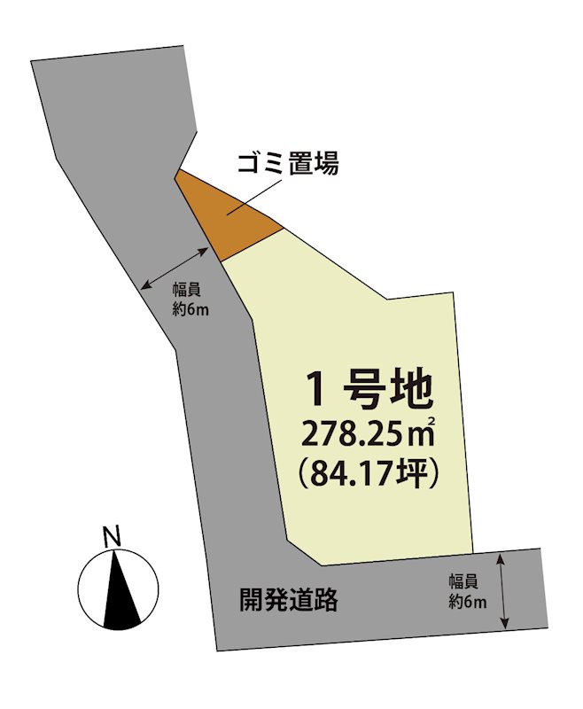 マイホームタウン北多久町小侍Ⅱ　1号地 間取図・土地図