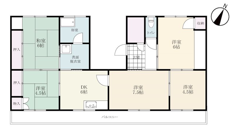 労住マンション 間取図・土地図