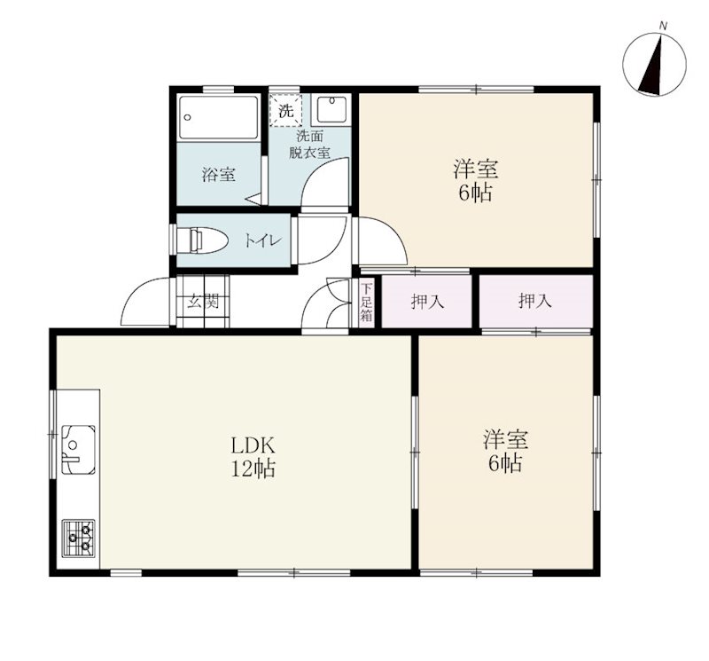 一棟アパート（牛津町勝）コモンハウス 間取図・土地図