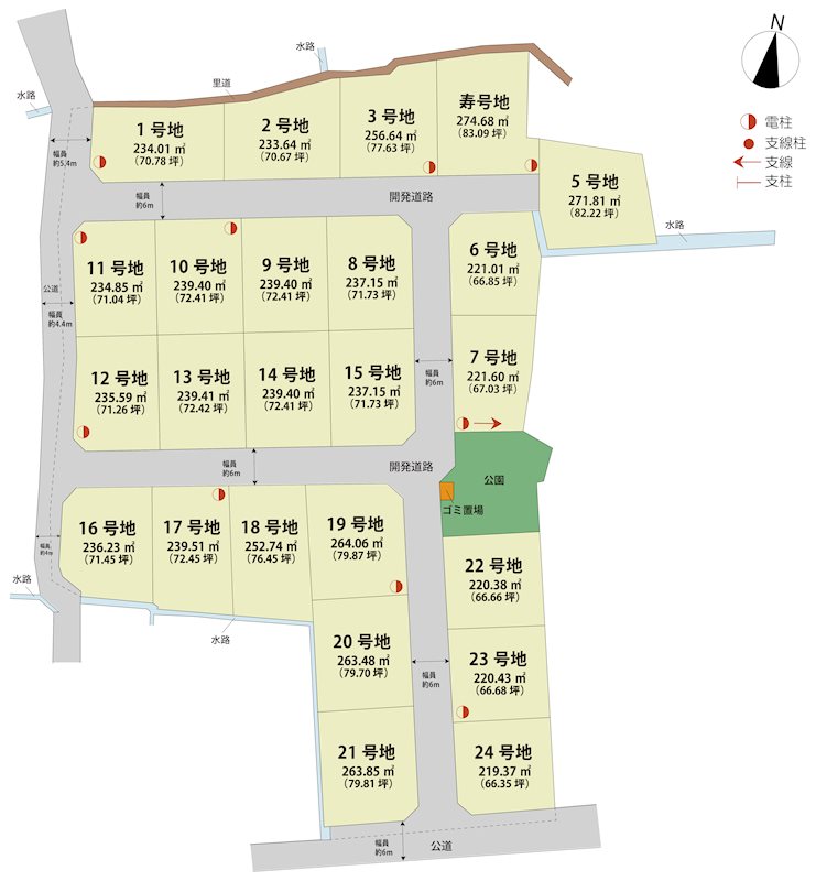 マイホームタウン神埼町的 6号地  間取図・土地図