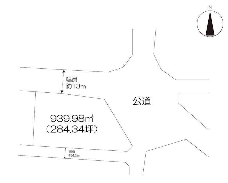 事業用地　（東与賀町田中） 間取図・土地図