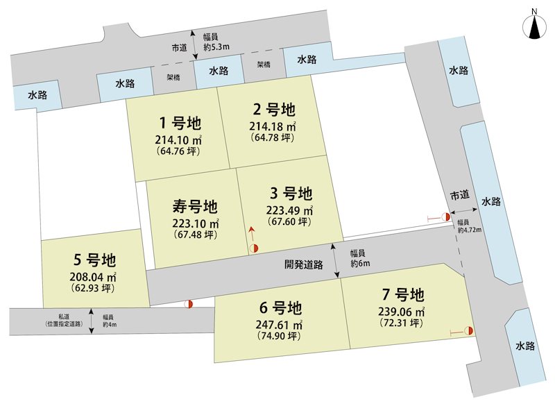 マイホームタウン本庄町本庄　5号地 間取図・土地図