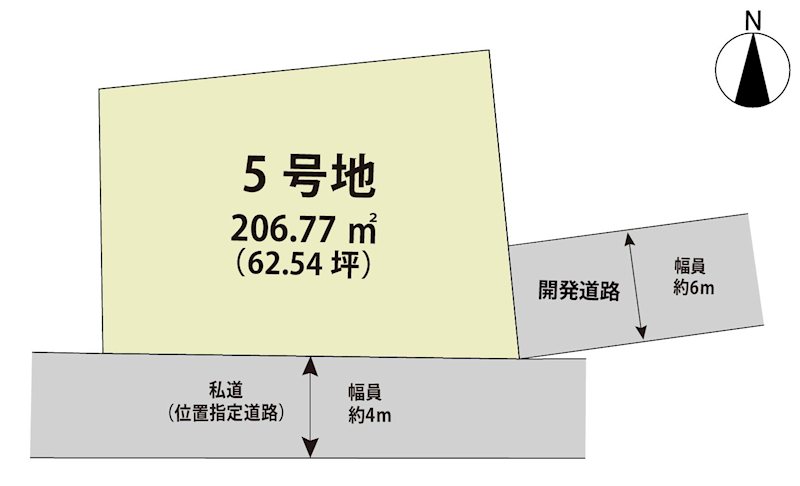 マイホームタウン本庄町本庄　5号地 間取図・土地図
