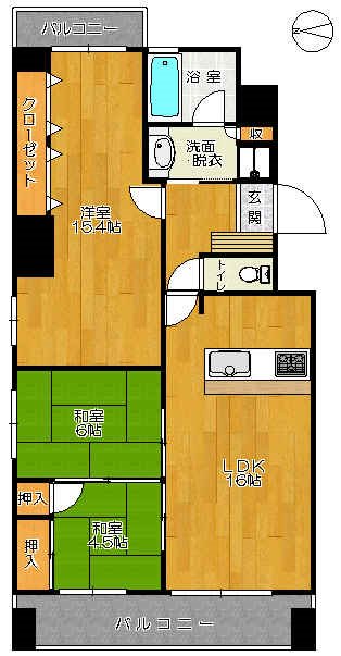 アーサー堀川リベックス 間取図・土地図