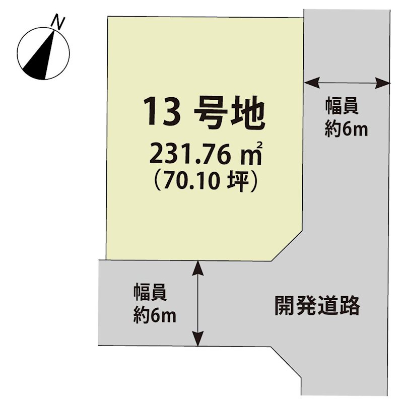 マイホームタウンみやき町原古賀　13号地  間取図・土地図