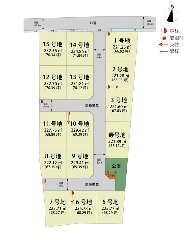 マイホームタウンみやき町原古賀　15号地  間取図・土地図