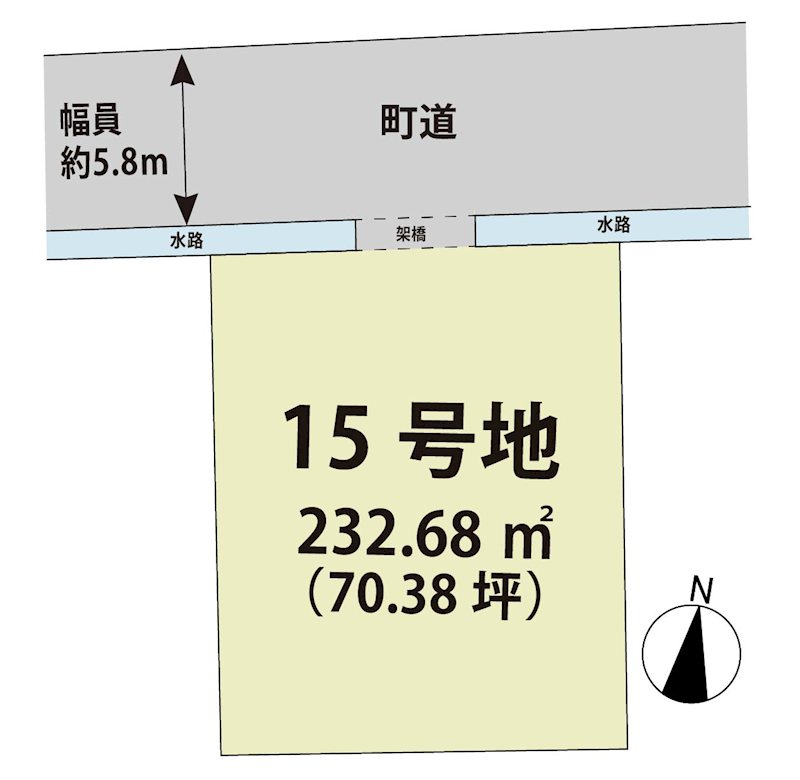 マイホームタウンみやき町原古賀　15号地  間取図・土地図