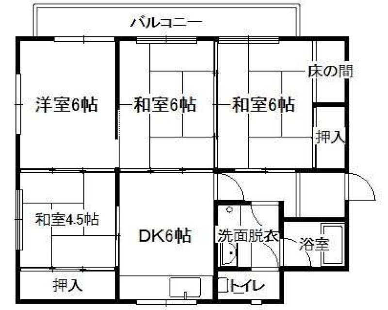 サンリバー三萩野藤マンション 間取図・土地図