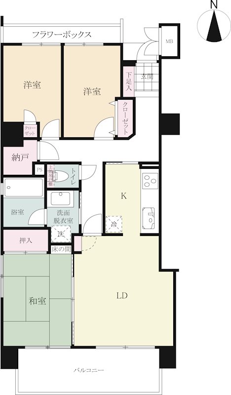 エスポワール堀川 間取図・土地図