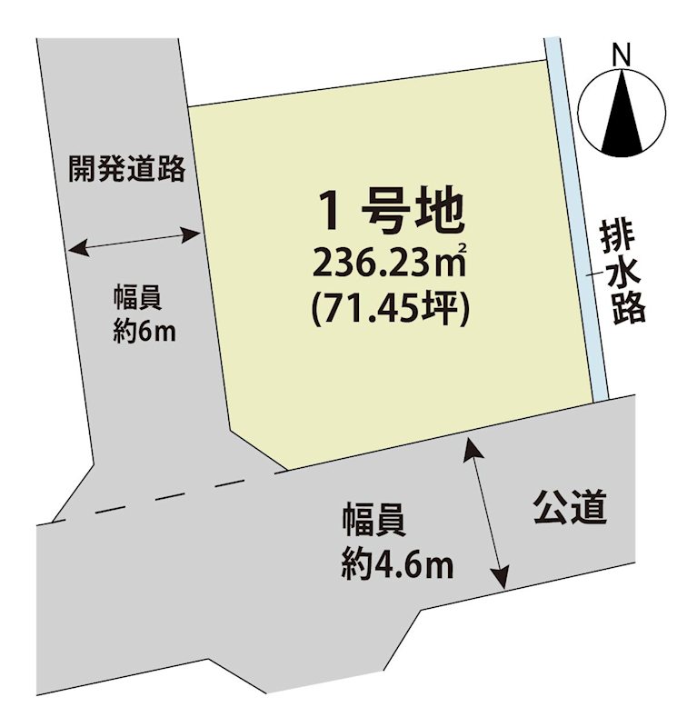 マイホームタウン牛津町乙柳Ⅱ　1号地 間取図・土地図