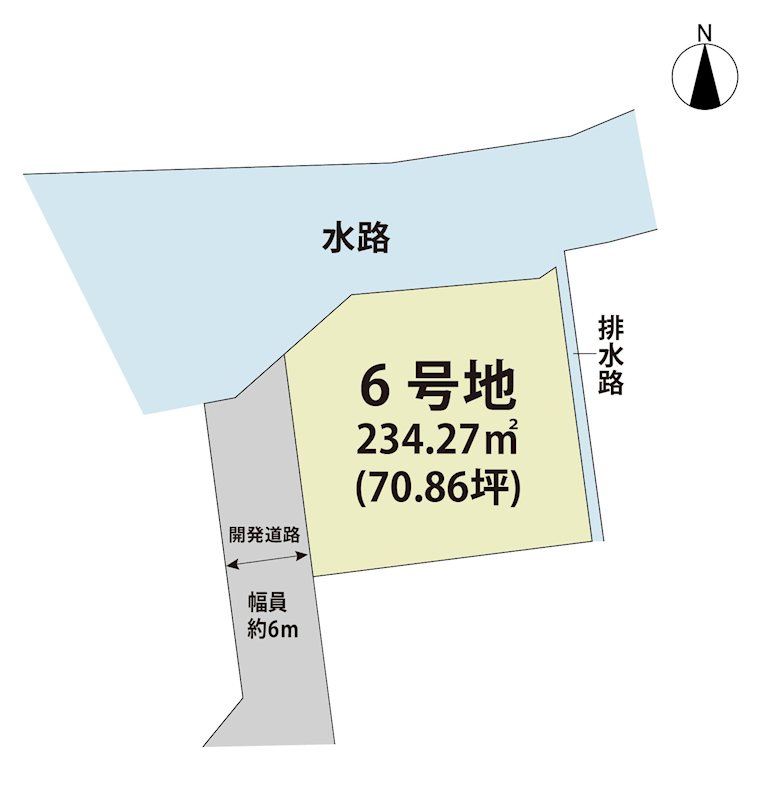 マイホームタウン牛津町乙柳Ⅱ　6号地 間取図・土地図