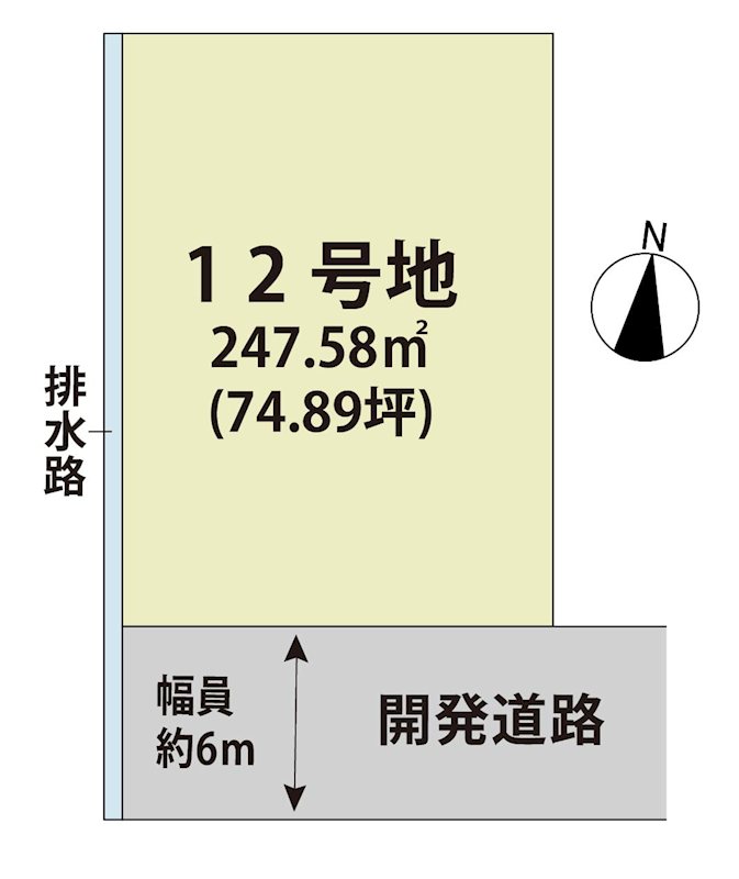 マイホームタウン牛津町乙柳Ⅱ　12号地 間取図・土地図