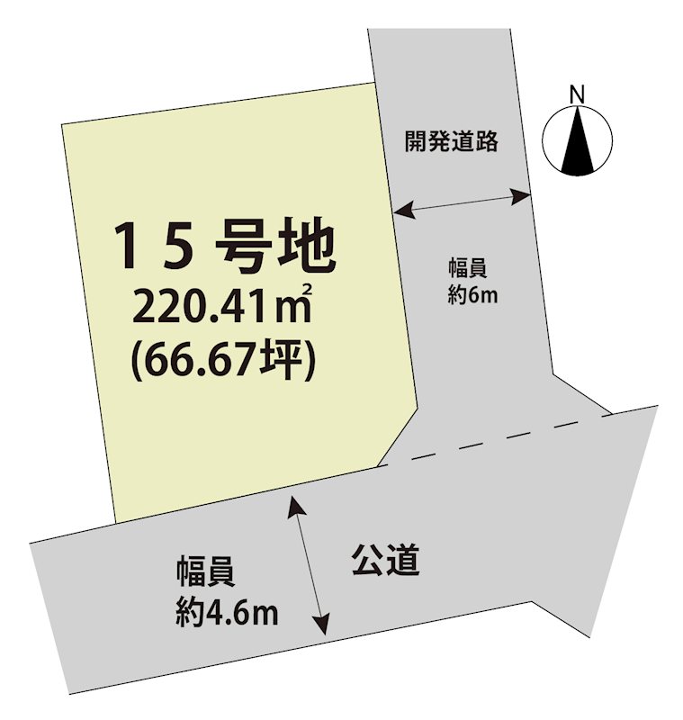 マイホームタウン牛津町乙柳Ⅱ　15号地 間取図・土地図