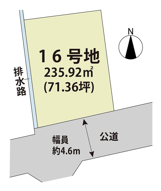 マイホームタウン牛津町乙柳Ⅱ　16号地 間取図・土地図