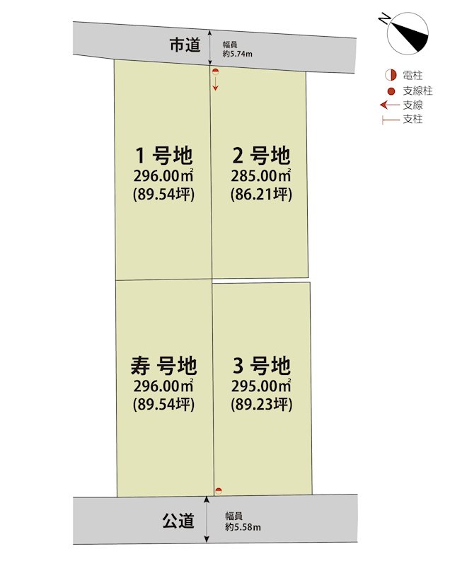 マイホームタウン武雄市朝日町　1号地 間取図・土地図