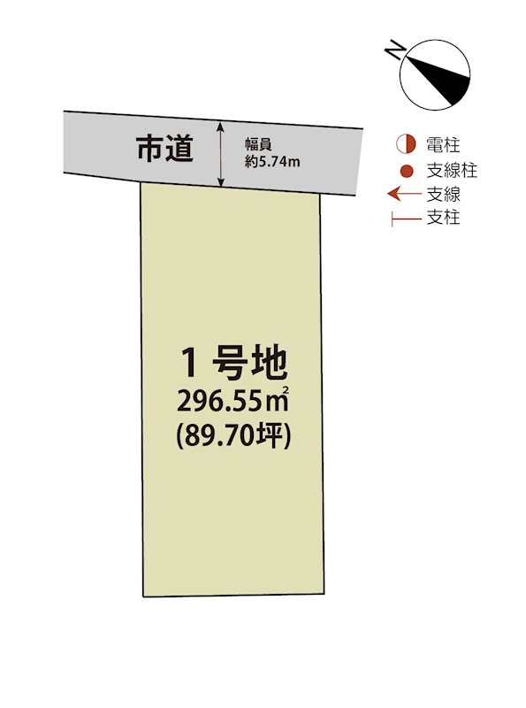 マイホームタウン武雄市朝日町　1号地 間取図・土地図