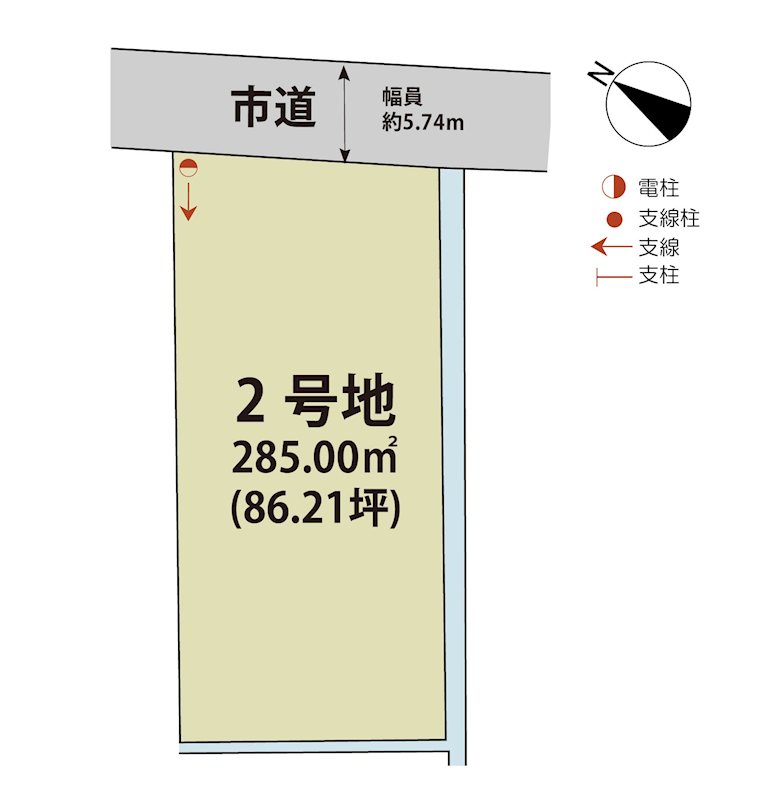 マイホームタウン武雄市朝日町　2号地 間取図・土地図