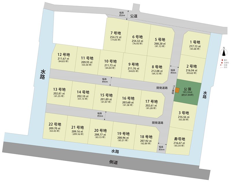 三王崎分譲地　13号地  間取図・土地図