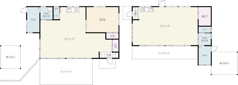 売別荘　(肥前町湯野浦） 間取図・土地図