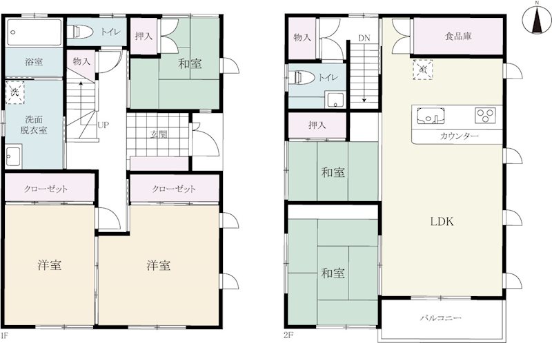 中古住宅　(武雄市朝日町) 間取図・土地図