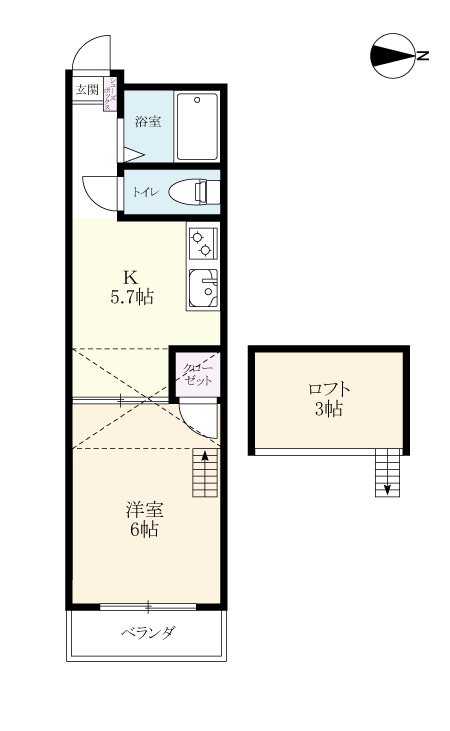 一棟アパート（神園六丁目）パレス地産－神園 間取図・土地図