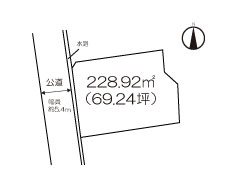 住宅用地　(小城市三日月町) 間取図・土地図