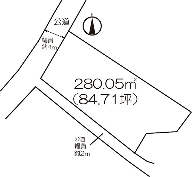 住宅用地　(大川市津) 間取図・土地図