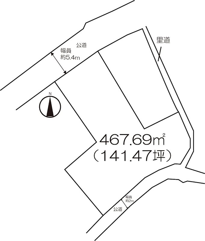 住宅用地　(武雄町富岡) 間取図・土地図