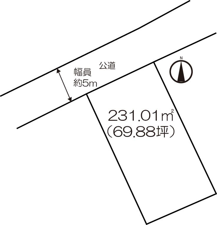 住宅用地　(牛津町上砥川) 間取図・土地図