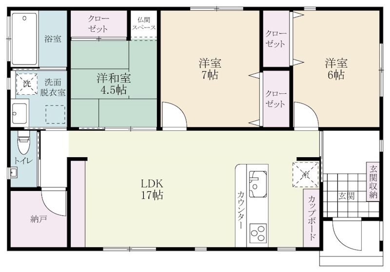 中古住宅　(大和町久池井)　 間取図・土地図