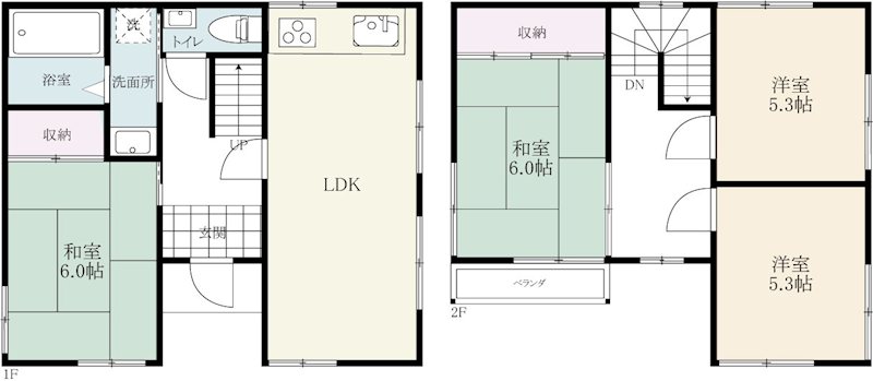 中古住宅　(小城市牛津町） 間取図・土地図