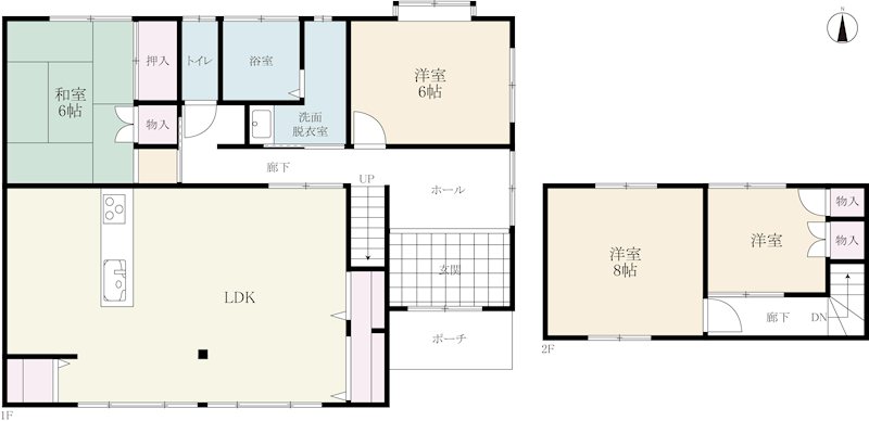 中古住宅　(高木瀬町長瀬） 間取図・土地図