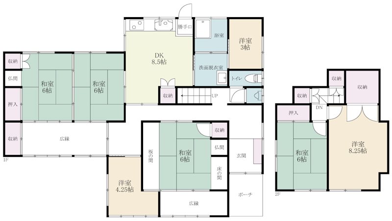 中古住宅　(高木瀬西5丁目) 間取図・土地図