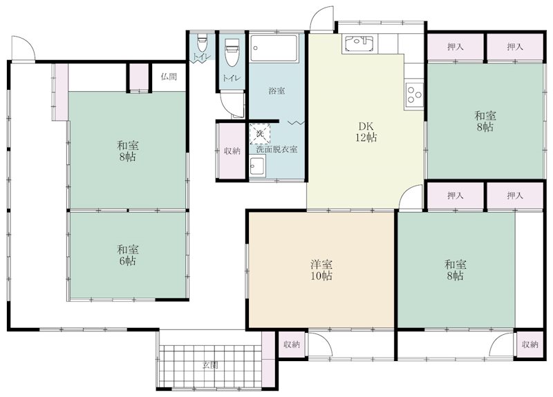 中古住宅　(北方町芦原） 間取図・土地図
