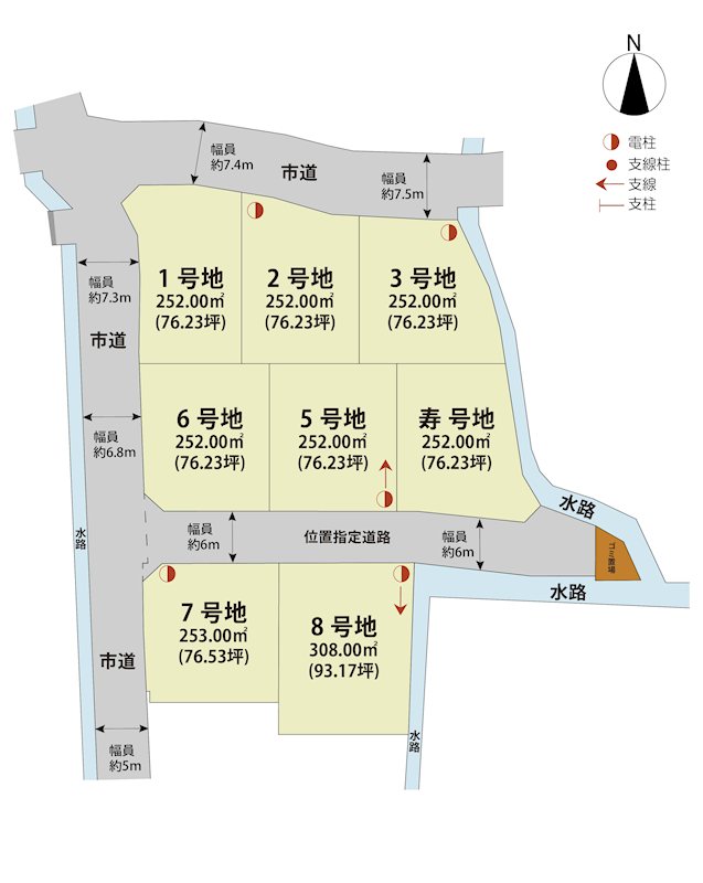 マイホームタウン神埼町鶴　寿号地 間取図・土地図