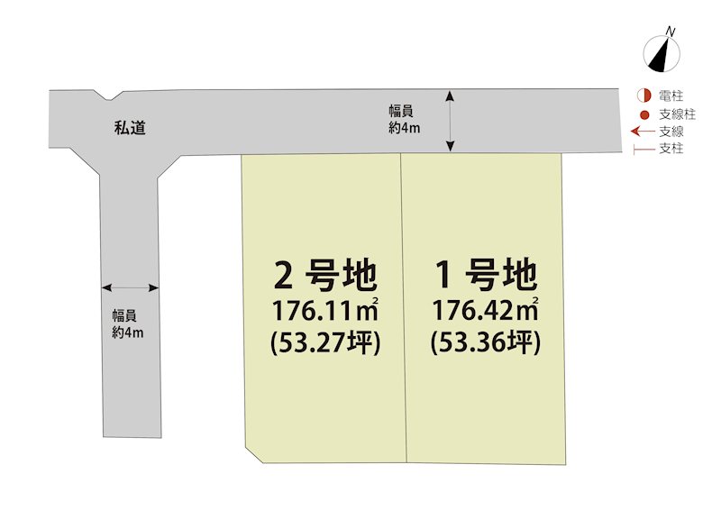 マイホームタウン高木瀬東五丁目　2号地 間取図・土地図