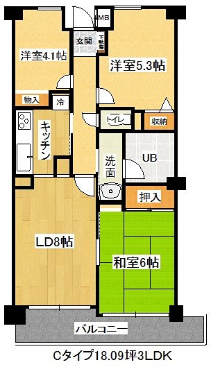 いい物件OneハイツB棟 間取図・土地図